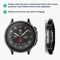 kwmobile Glass Case for OnePlus Watch 2 / OPPO Watch X Protective Cover Full-Body Fitness Tracker Case Set