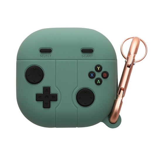 kwmobile Hülle kompatibel mit Samsung Galaxy Buds FE Hülle - Silikon Kopfhörer Schutzhülle Case Cover Grün Schwarz Grün  [dsg01]