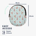 kwmobile Case Compatible with Sony WH-CH520 / WH-CH510 / MDR-ZX110 Headset Bag Made of Robust Fabric - Rabbits and Flowers
