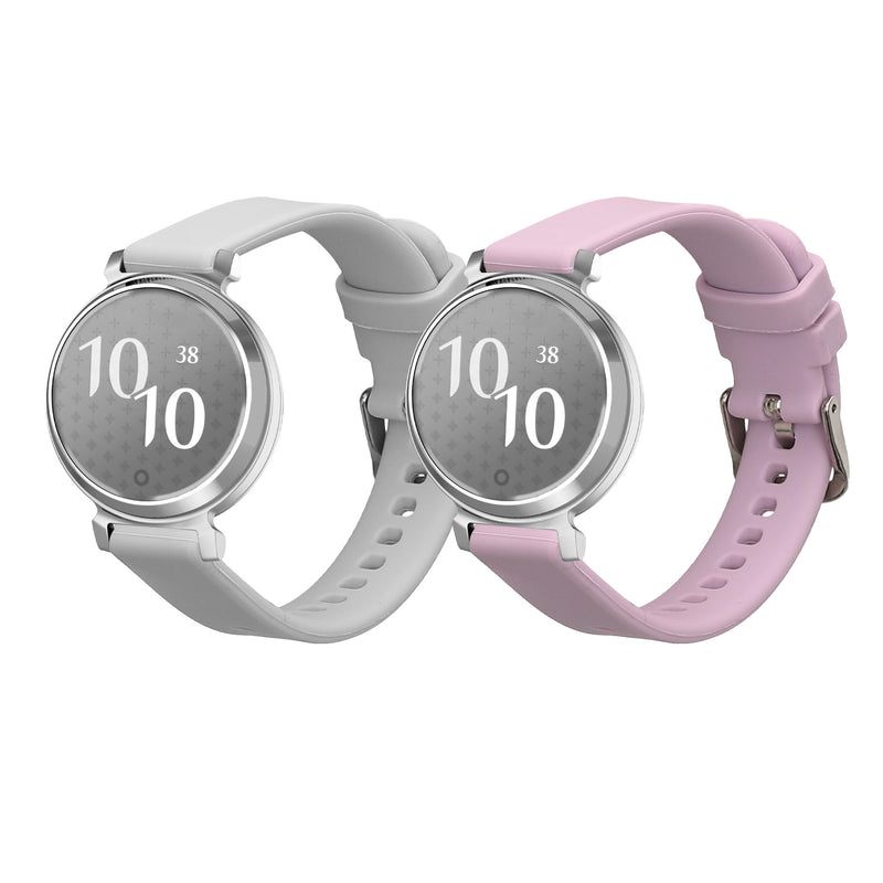 kwmobile Silikon Uhrenarmband für Garmin Lily 2 / Lily 2 Active Armband - Ersatzarmband für Fitnesstracker - Wechselarmband Smartwatch - Lavendel Grau Lavendel  [dsg03]