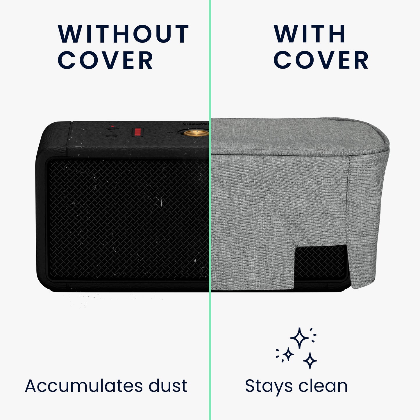 kwmobile Protective Case compatible with Marshall Middleton Wireless Case - Dust Cover for Mini Speaker - Speaker Cover