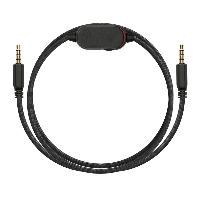 kwmobile Kopfhörerkabel für Alienware AW920H / AW720H / AW310H / AW510H / AW988 - Ersatz Kabel 100 cm Mikrofon Lautstärkeregler - 3.5mm Klinke Schwarz  