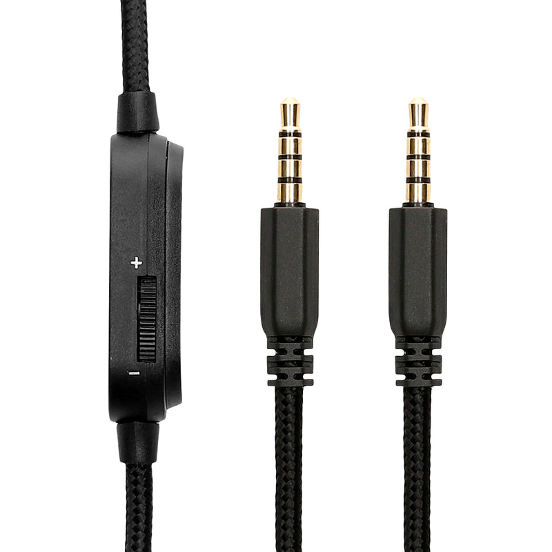 kwmobile Headphone Cable for Alienware AW920H / AW720H / AW310H / AW510H / AW988 Replacement Cable 100 cm Microphone Volume Control 3.5mm Jack