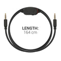 kwmobile Headphone Cable for Alienware AW920H / AW720H / AW310H / AW510H / AW988 Replacement Cable 100 cm Microphone Volume Control 3.5mm Jack