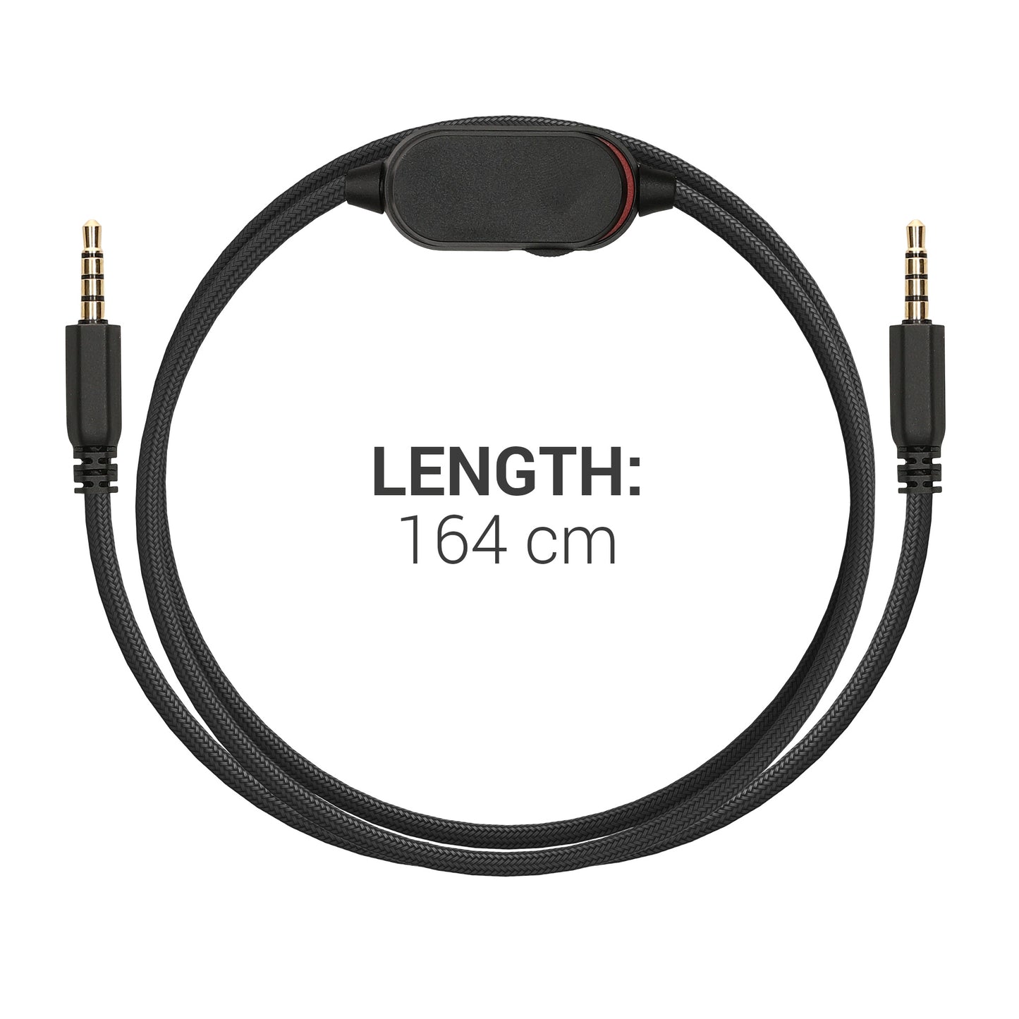 kwmobile Headphone Cable for Alienware AW920H / AW720H / AW310H / AW510H / AW988 Replacement Cable 100 cm Microphone Volume Control 3.5mm Jack