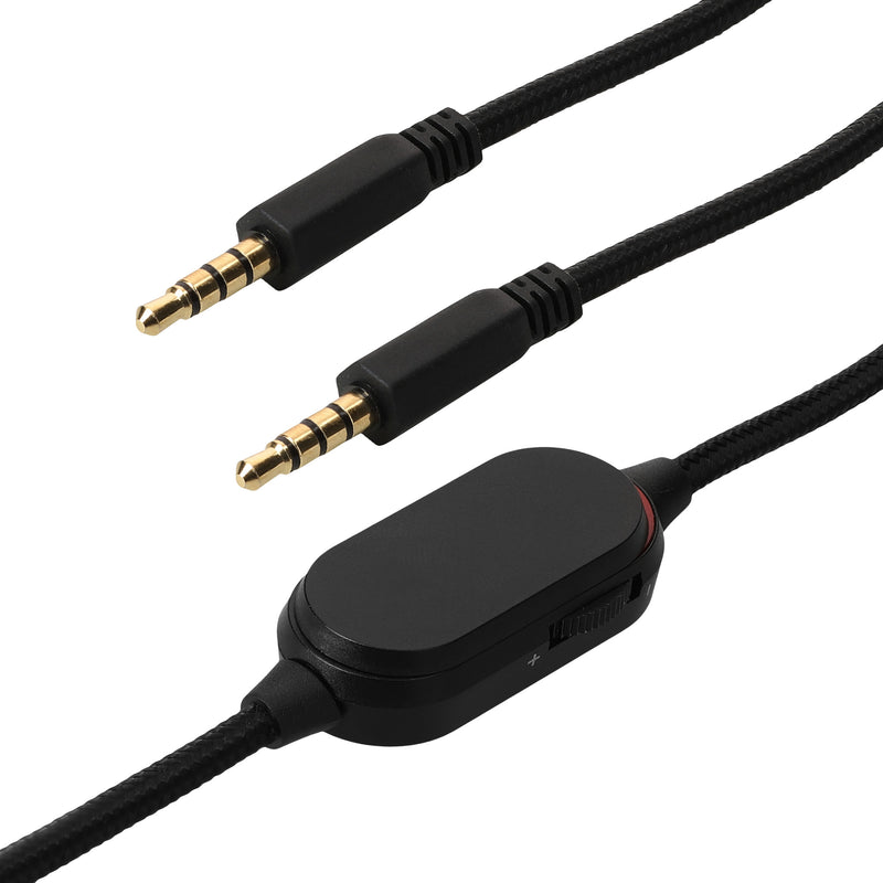 kwmobile Headphone Cable for Alienware AW920H / AW720H / AW310H / AW510H / AW988 Replacement Cable 100 cm Microphone Volume Control 3.5mm Jack