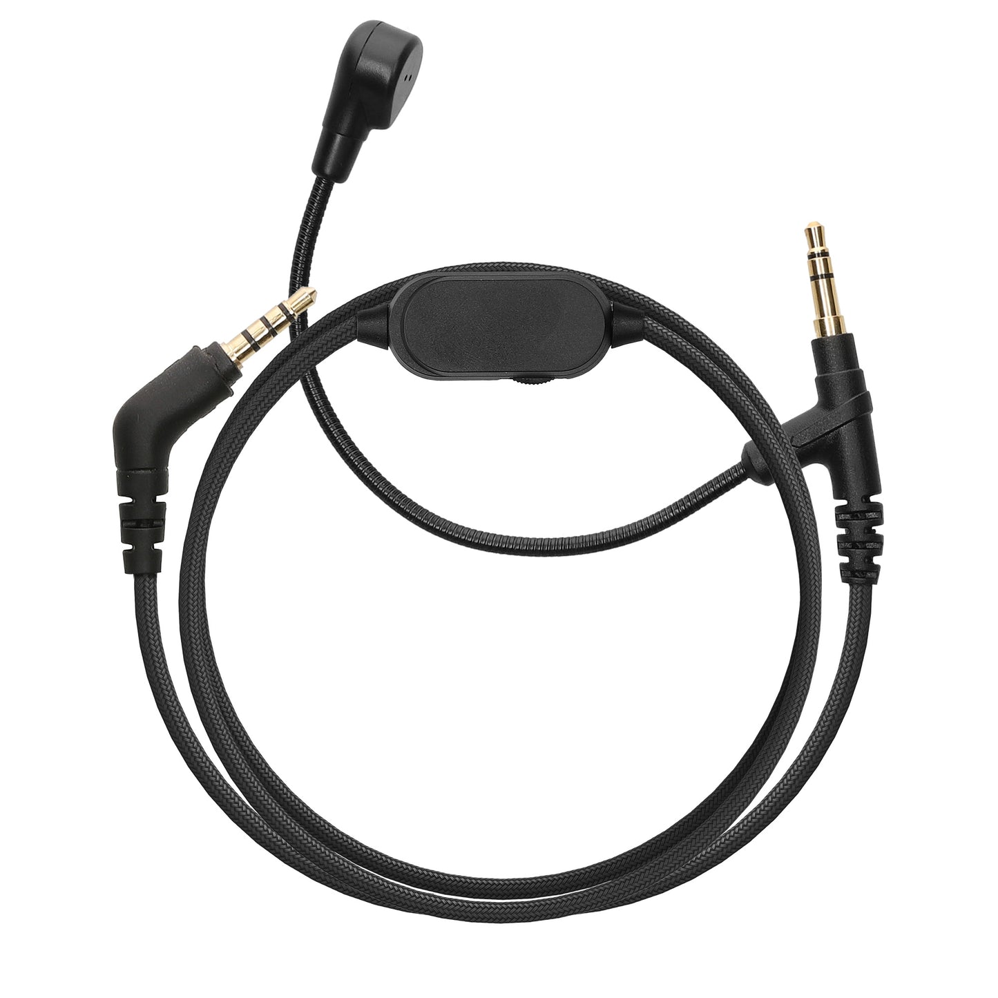 kwmobile Kopfhörerkabel für Sony WH-1000XM5 / WH-1000XM4 / MDR-100ABN / V-MODA - Ersatz Kabel 200 cm Mikrofon Lautstärkeregler - 3.5mm Klinke Schwarz  
