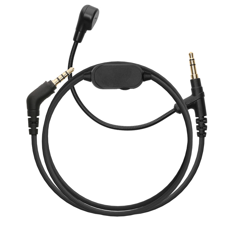 kwmobile Kopfhörerkabel für Sony WH-1000XM5 / WH-1000XM4 / MDR-100ABN / V-MODA - Ersatz Kabel 200 cm Mikrofon Lautstärkeregler - 3.5mm Klinke Schwarz  