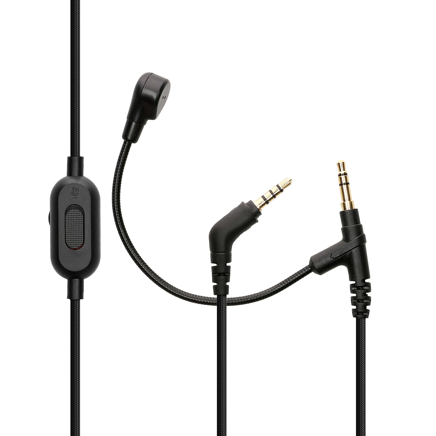 kwmobile Headphone Cable for Sony WH-1000XM5 / WH-1000XM4 / MDR-100ABN / V-MODA - Replacement Cable 200 cm Microphone Volume Control - 3.5mm Jack