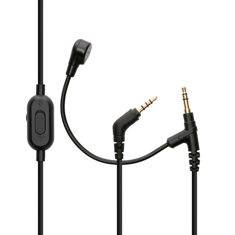 kwmobile Headphone Cable for Sony WH-1000XM5 / WH-1000XM4 / MDR-100ABN / V-MODA - Replacement Cable 200 cm Microphone Volume Control - 3.5mm Jack