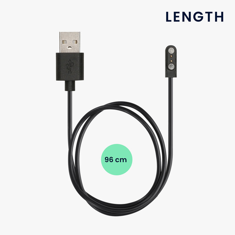 kwmobile USB Charger Cable compatible with Mibro Watch T2 / Watch A2 / Watch C3 / Watch GS Pro Charging Cable - Smart Watch Replacement Cable - Fitness Tracker Charging Cable