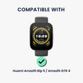 kwmobile Real Leather Watch Strap for Huami 22mm Amazfit Bip 6 / Bip 5 Unity / Bip 5 / GTS 3 / Balance 2 / Helio Strap Band - Replacement Strap for Fitness Tracker - Smartwatch Replacement Band