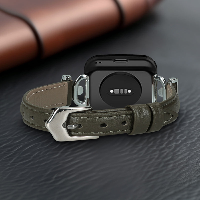 kwmobile Real Leather Watch Strap for Huami 22mm Amazfit Bip 6 / Bip 5 Unity / Bip 5 / GTS 3 / Balance 2 / Helio Strap Band - Replacement Strap for Fitness Tracker - Smartwatch Replacement Band