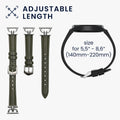kwmobile Real Leather Watch Strap for Huami 22mm Amazfit Bip 6 / Bip 5 Unity / Bip 5 / GTS 3 / Balance 2 / Helio Strap Band - Replacement Strap for Fitness Tracker - Smartwatch Replacement Band