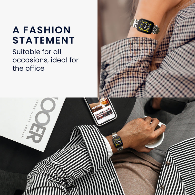 kwmobile Real Leather Watch Strap for Huami 22mm Amazfit Bip 6 / Bip 5 Unity / Bip 5 / GTS 3 / Balance 2 / Helio Strap Band - Replacement Strap for Fitness Tracker - Smartwatch Replacement Band