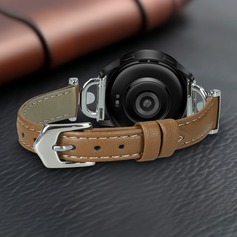 kwmobile Real Leather Watch Strap for Xiaomi Watch S1 Active / S1 Pro / S2 / S3 / Watch 2 Pro - Replacement Band for Fitness Tracker - Smartwatch Replacement Strap