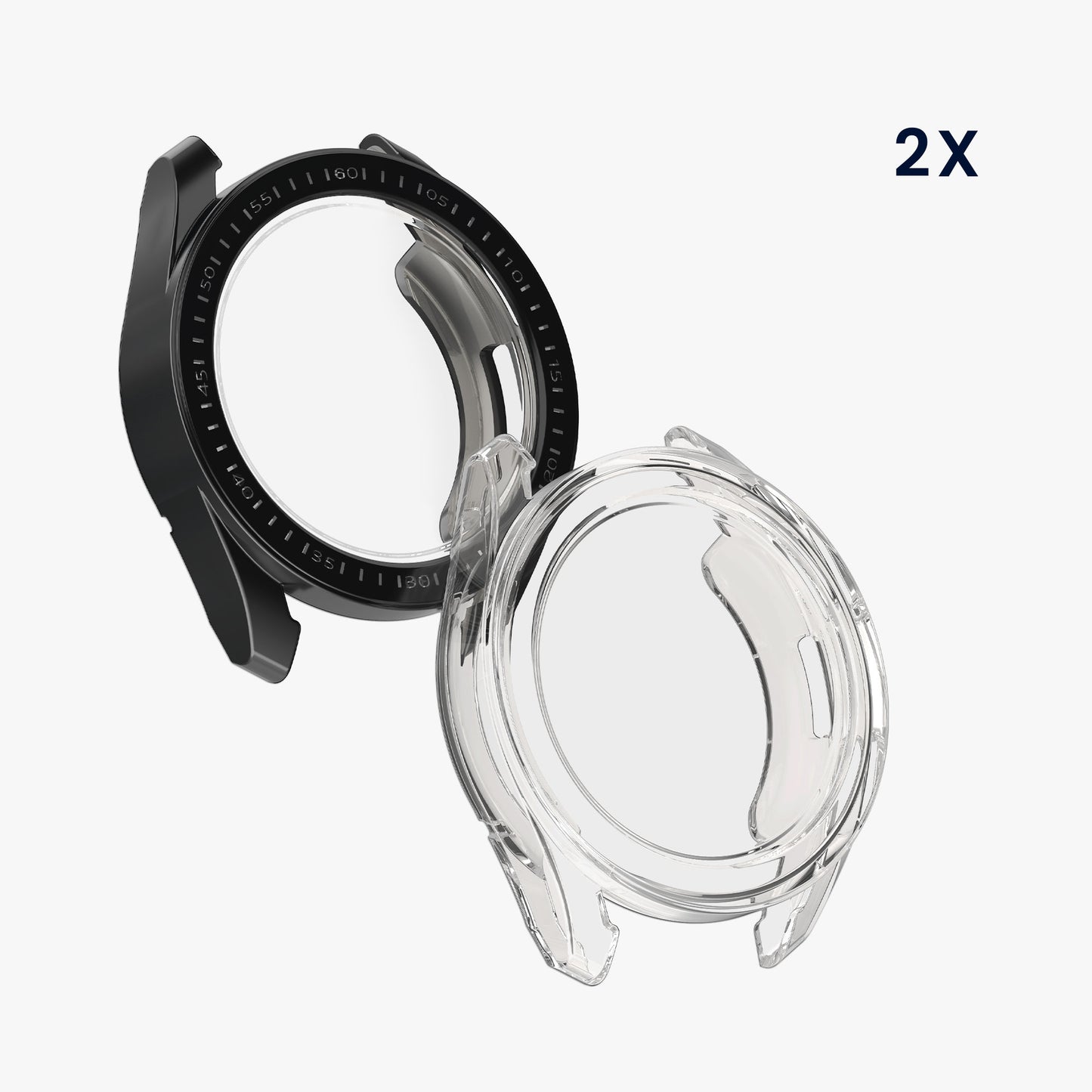 kwmobile Silicone Case for Xiaomi Watch S3 Protective Cover Full-Body Display Cover Set
