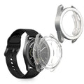 kwmobile 2x Schutzhülle kompatibel mit Xiaomi Watch S3 Hülle - Fullbody Cover Set aus Silikon - Transparent Silber Transparent  [dsg02]