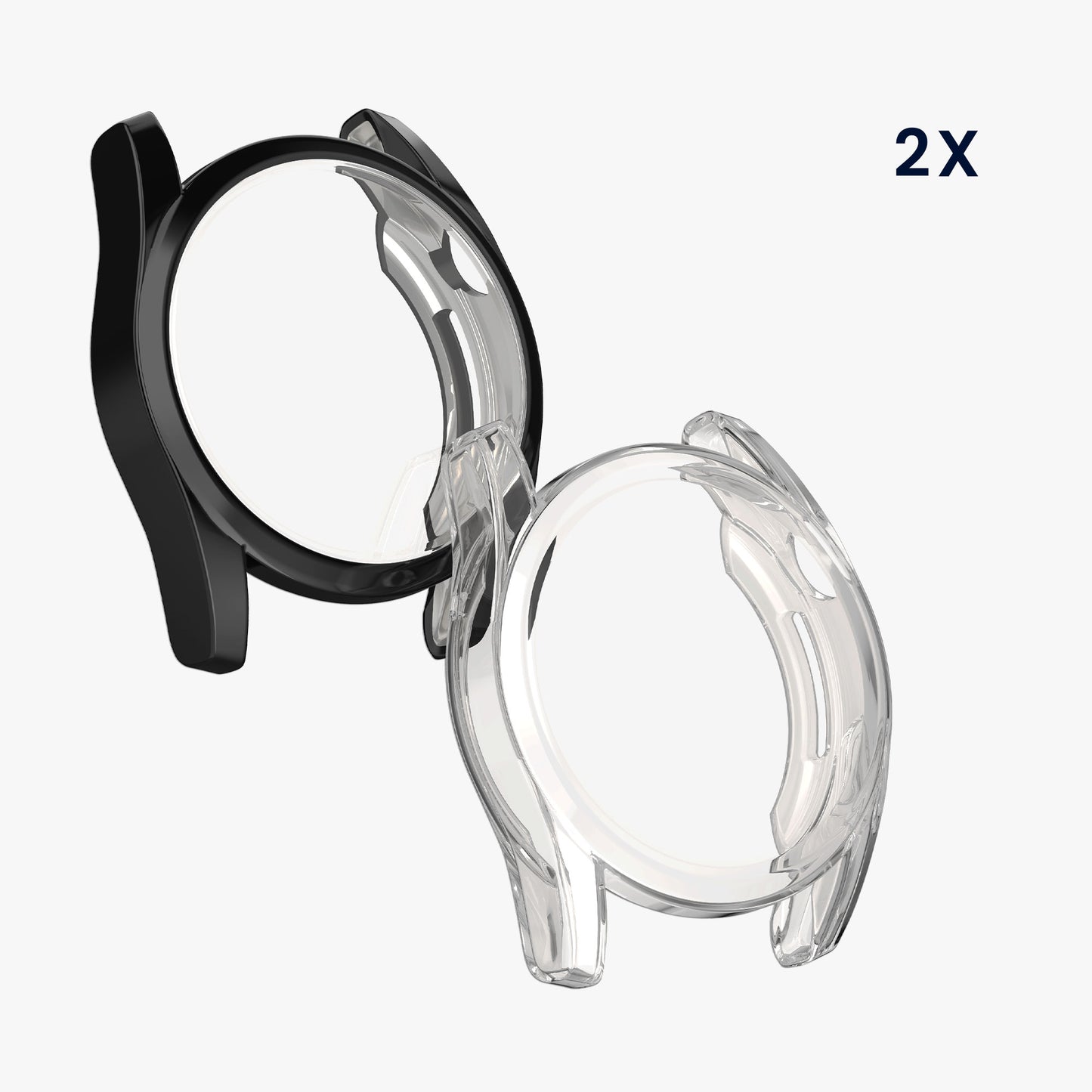 kwmobile Silicone Case for Huawei Watch GT 3 (46mm) Protective Case Fullbody Display Cover Set