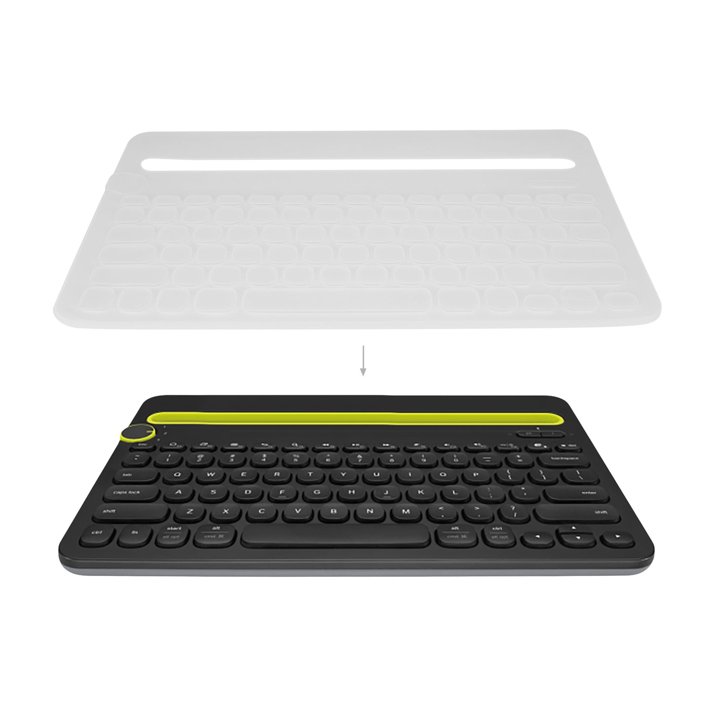 kwmobile Keyboard Protector for Logitech K480 - QWERTY US Keyboard Cover