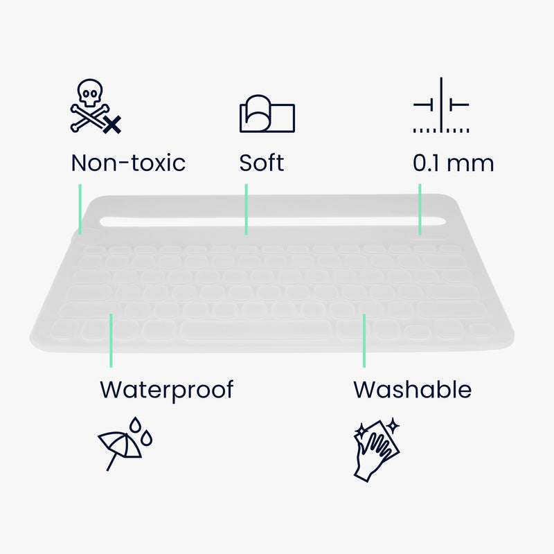 kwmobile Keyboard Protector for Logitech K480 - QWERTY US Keyboard Cover