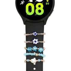 5x Acrylic Watch Strap Charms for 20 - 22mm Smartwatch Straps