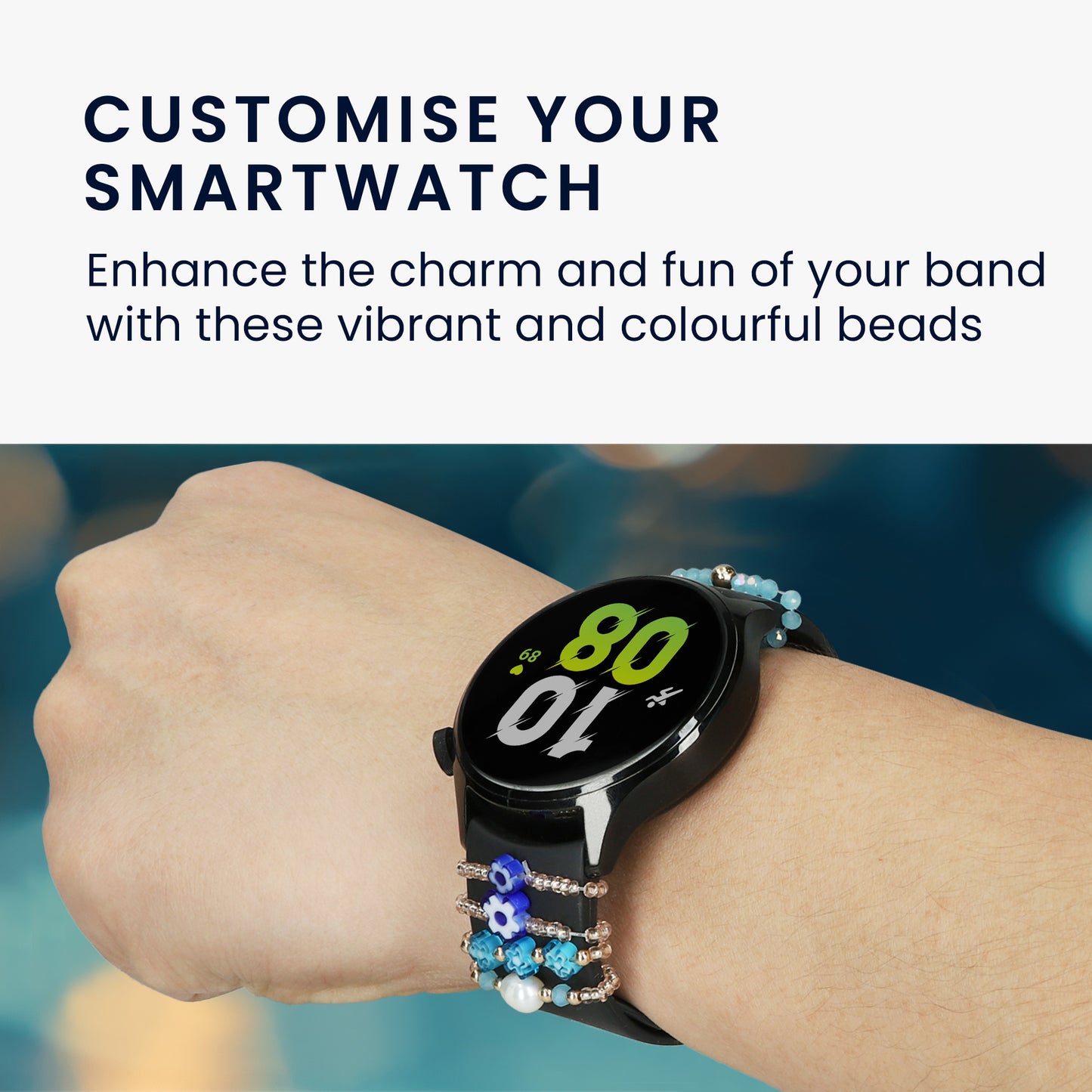 kwmobile Smartwatch Band Charms Compatible with 20 - 22mm Smartwatch Strap Universal Decorative Accessory for Fitness Tracker Bands