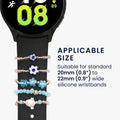 kwmobile Smartwatch Band Charms Compatible with 20 - 22mm Smartwatch Strap Universal Decorative Accessory for Fitness Tracker Bands