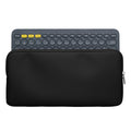 kwmobile Bluetooth Tastatur Cover kompatibel mit Logitech K380 Hülle - Nylon Schutzhülle für Keyboard - Nylon Tasche mit Zipper - Schwarz Schwarz  