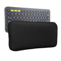 kwmobile Bluetooth Keyboard Cover compatible with Logitech K380 Case - Nylon Protective Cover for Keyboard - Nylon Bag with Zipper - Black
