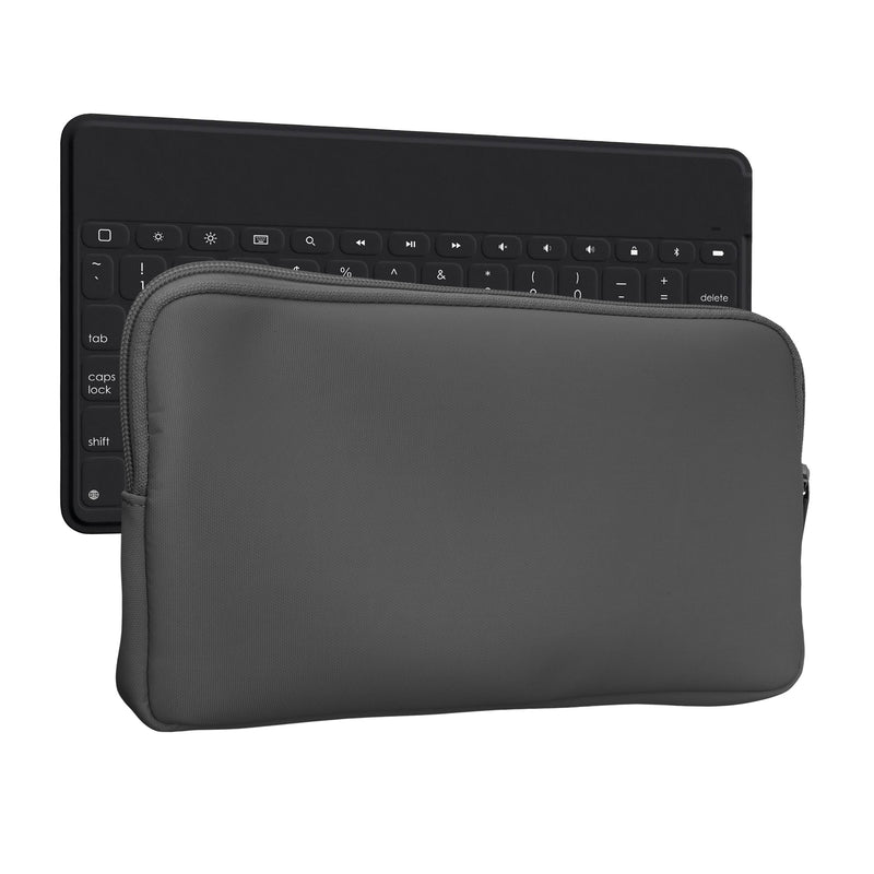 kwmobile Bluetooth Keyboard Cover compatible with Logitech KEYS-TO-GO Case - Nylon Protective Cover for Keyboard - Nylon Bag with Zipper - Dark Grey