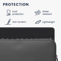 kwmobile Bluetooth Keyboard Cover compatible with Logitech KEYS-TO-GO Case - Nylon Protective Cover for Keyboard - Nylon Bag with Zipper - Dark Grey