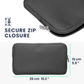kwmobile Bluetooth Keyboard Cover compatible with Logitech KEYS-TO-GO Case - Nylon Protective Cover for Keyboard - Nylon Bag with Zipper - Dark Grey