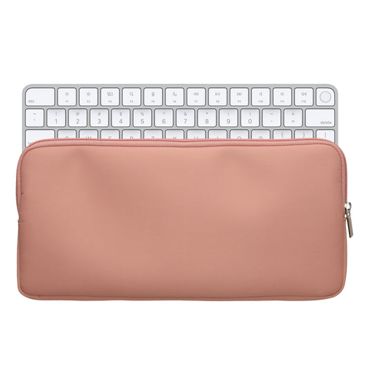 kwmobile Bluetooth Tastatur Cover kompatibel mit Apple Magic Keyboard Hülle - Nylon Schutzhülle für Keyboard - Nylon Tasche mit Zipper - Pastell Pfirsich Pastell Pfirsich  