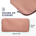 kwmobile Bluetooth Keyboard Cover compatible with Apple Magic Keyboard Case - Nylon Protective Cover for Keyboard - Nylon Bag with Zipper - Pastel Peach
