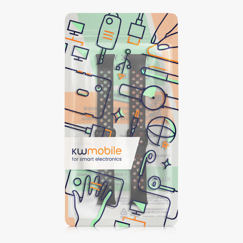 kwmobile Watch Strap for Samsung Galaxy Fit 3 Strap Fitness Tracker Band Set Replacement Strap Smartwatch