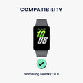 kwmobile Watch Strap for Samsung Galaxy Fit 3 Strap Fitness Tracker Band Set Replacement Strap Smartwatch