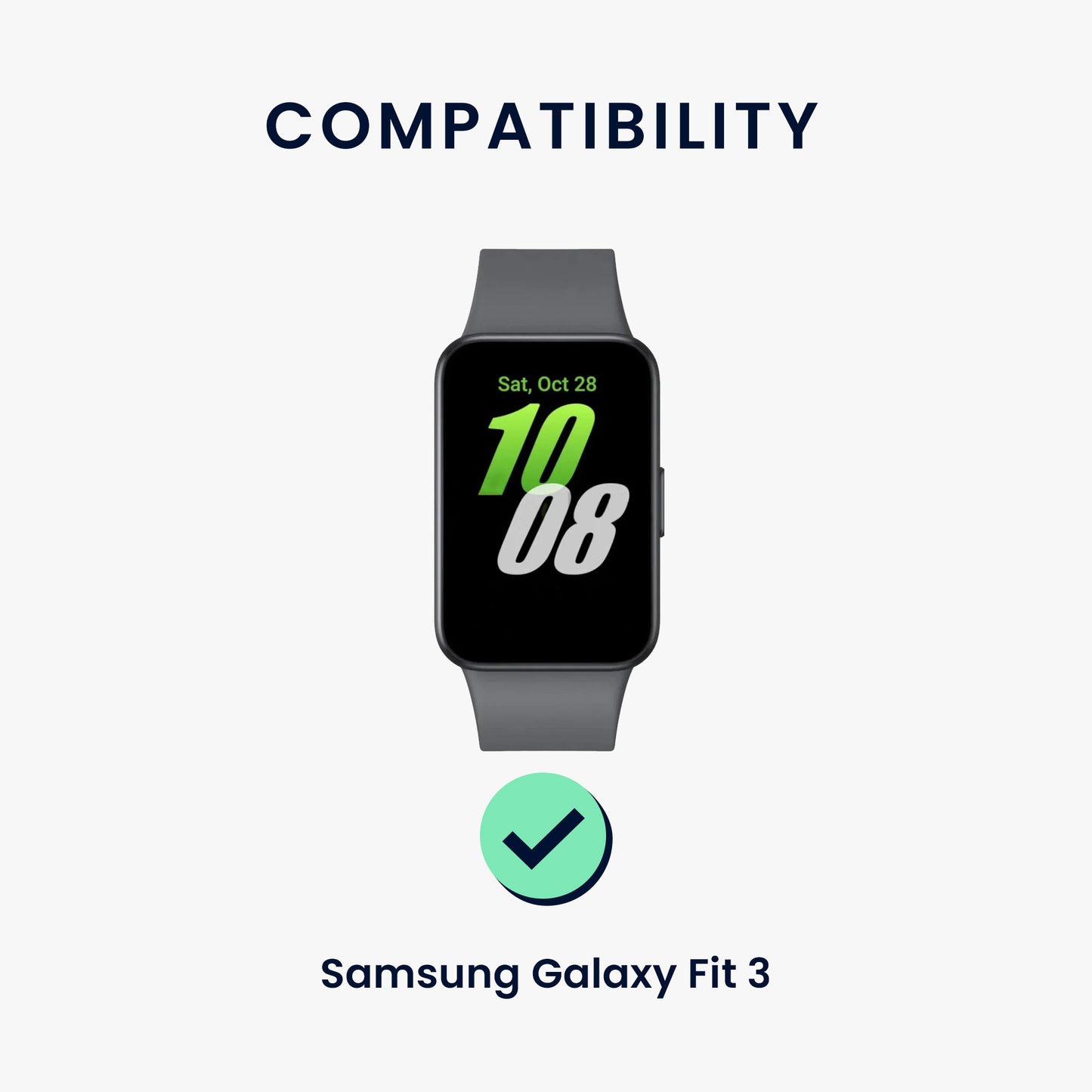 kwmobile Watch Strap for Samsung Galaxy Fit 3 Strap Fitness Tracker Band Set Replacement Strap Smartwatch