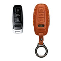 kwmobile Premium Car Key Protective Cover Compatible with Audi A6 A7 A8 Q7 Q8 3-Button Car Key Keyless Case Bag