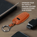 kwmobile Premium Car Key Protective Cover Compatible with Audi A6 A7 A8 Q7 Q8 3-Button Car Key Keyless Case Bag