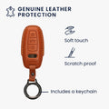 kwmobile Premium Car Key Protective Cover Compatible with Audi A6 A7 A8 Q7 Q8 3-Button Car Key Keyless Case Bag