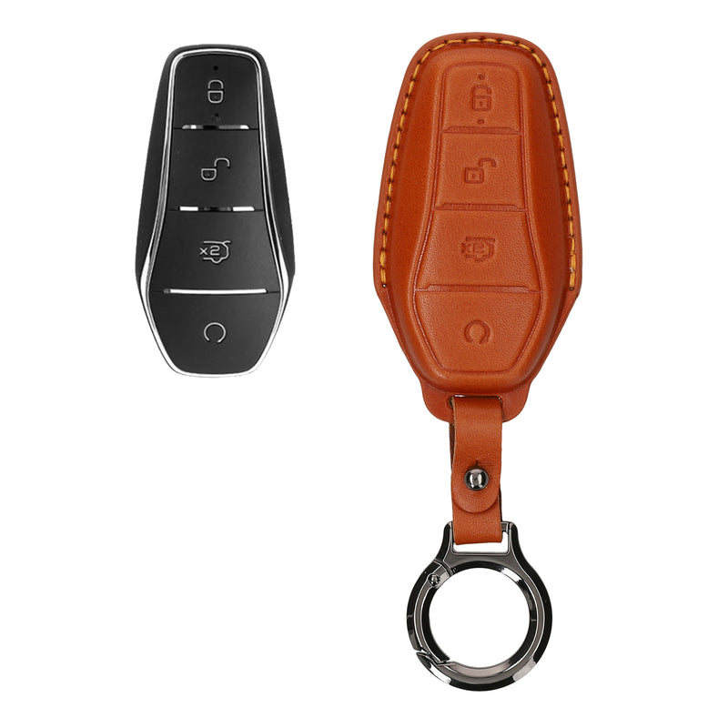 kwmobile Premium Car Key Protective Cover Compatible with BYD Atto 3 / Sealion / Han / Tang / Dolphin / Seal Case - Key Fob Cover