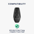 kwmobile Premium Car Key Protective Cover Compatible with BYD Atto 3 / Sealion / Han / Tang / Dolphin / Seal Case - Key Fob Cover