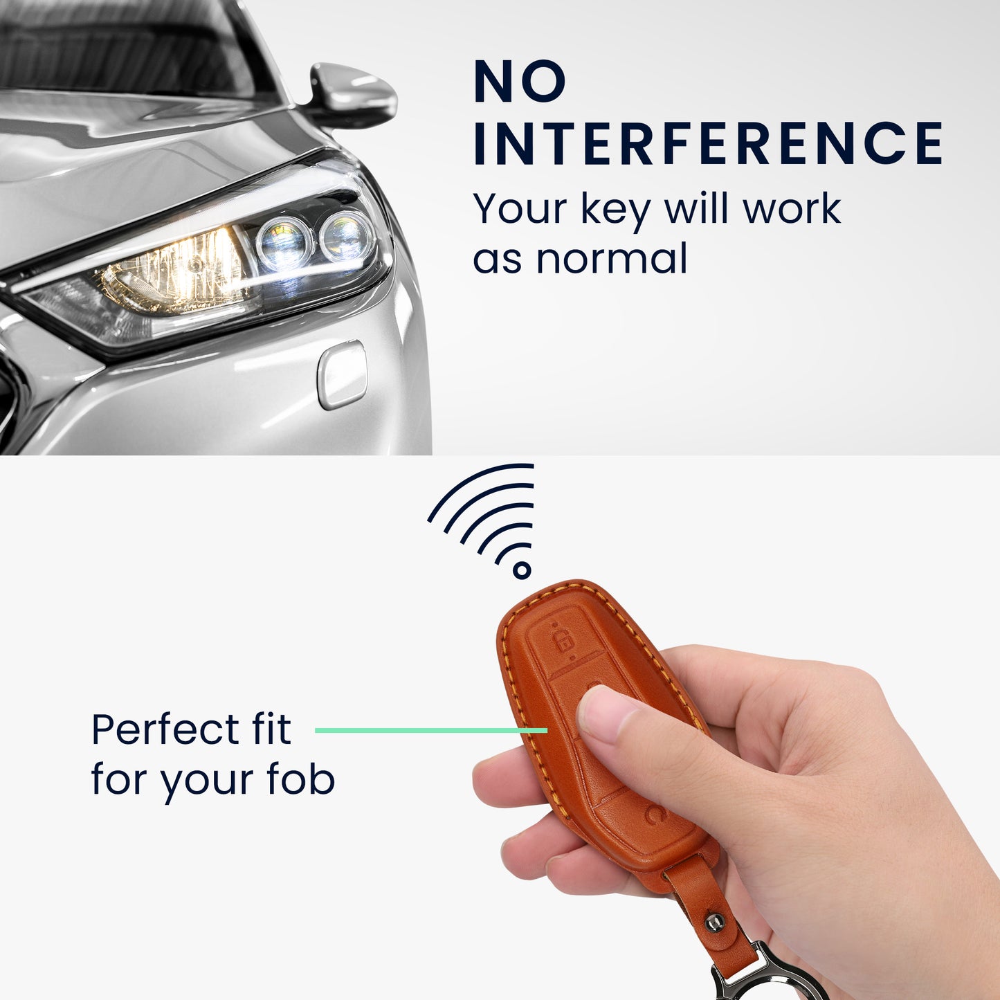 kwmobile Premium Car Key Protective Cover Compatible with BYD Atto 3 / Sealion / Han / Tang / Dolphin / Seal Case - Key Fob Cover