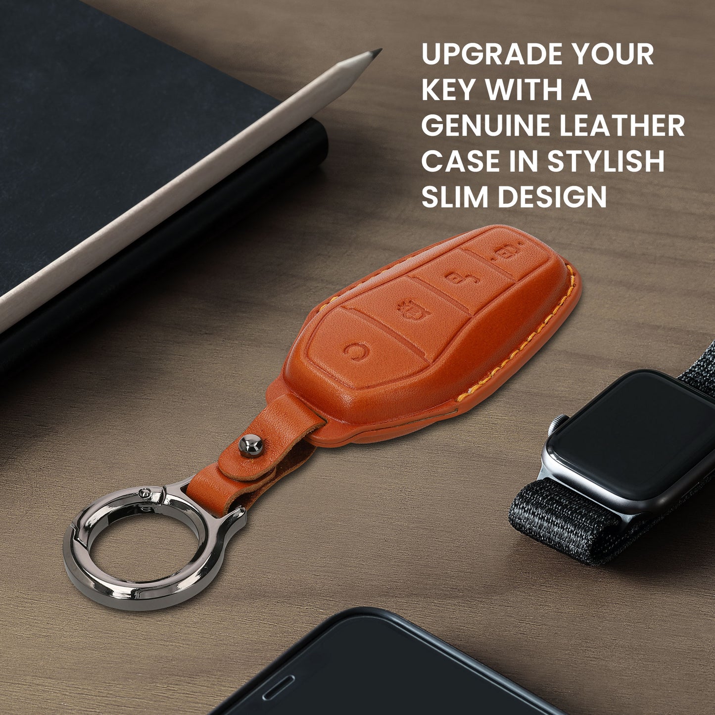 kwmobile Premium Car Key Protective Cover Compatible with BYD Atto 3 / Sealion / Han / Tang / Dolphin / Seal Case - Key Fob Cover