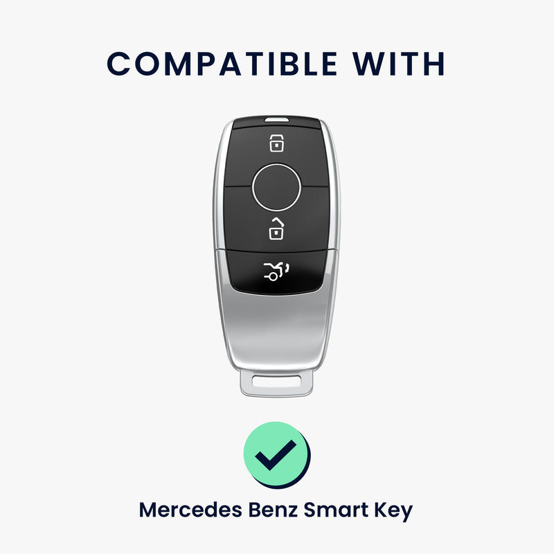 kwmobile Car Key Cover Compatible with Mercedes Benz Smart Key (Keyless Only) - Silicone Protective Case