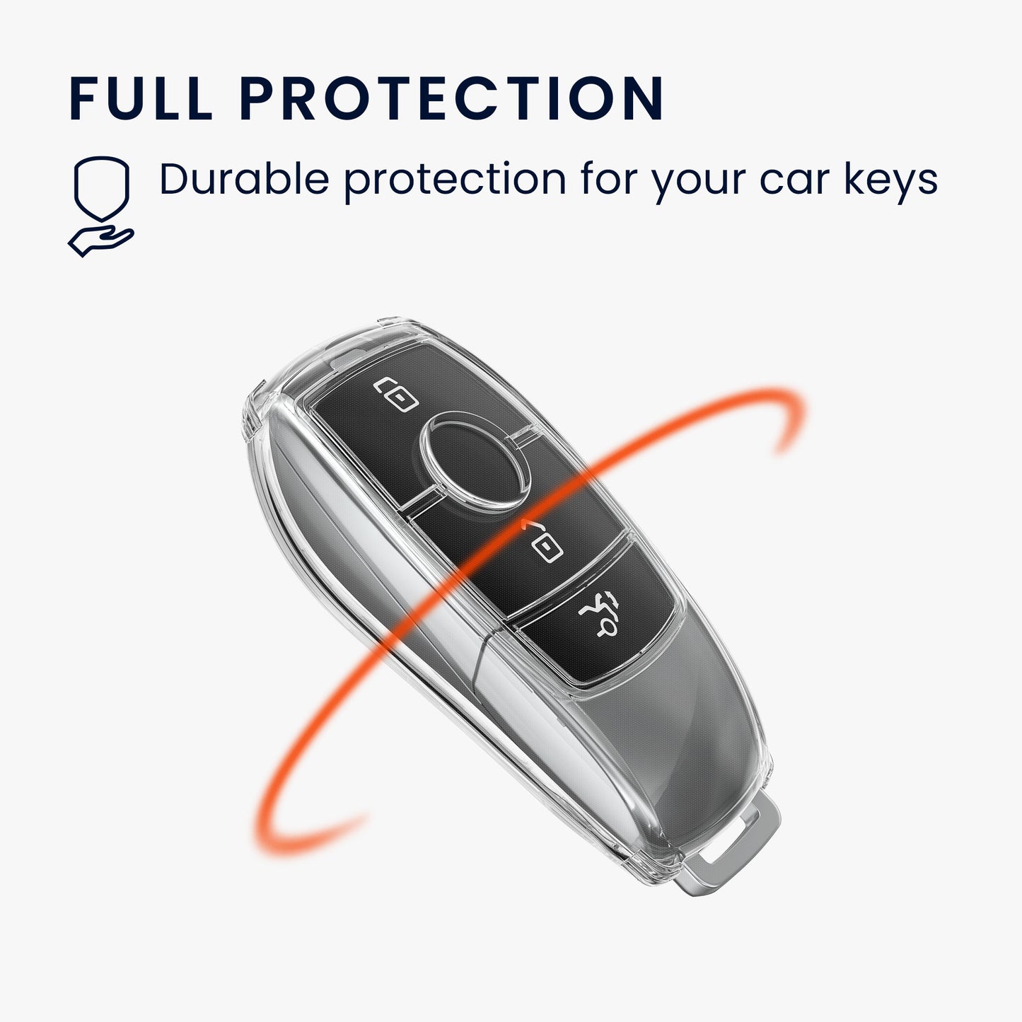 kwmobile Car Key Cover Compatible with Mercedes Benz Smart Key (Keyless Only) - Silicone Protective Case