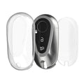 kwmobile Autoschlüssel Hülle kompatibel mit Mercedes Benz 3-Tasten Smart Autoschlüssel - Schlüsselhülle Silikon Cover - Transparent Transparent  [dsg01]