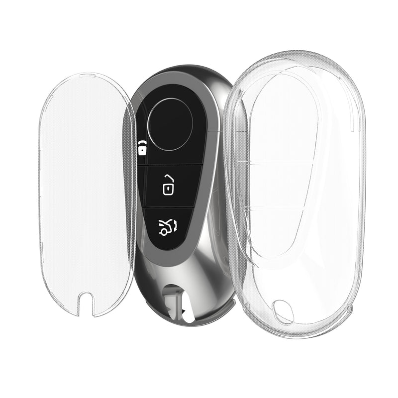 kwmobile Car Key Case Compatible with Mercedes Benz 3-Button Smart Car Key