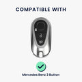 kwmobile Car Key Case Compatible with Mercedes Benz 3-Button Smart Car Key